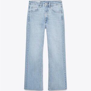 Zara Light Blue Straight-Leg Women's Jeans